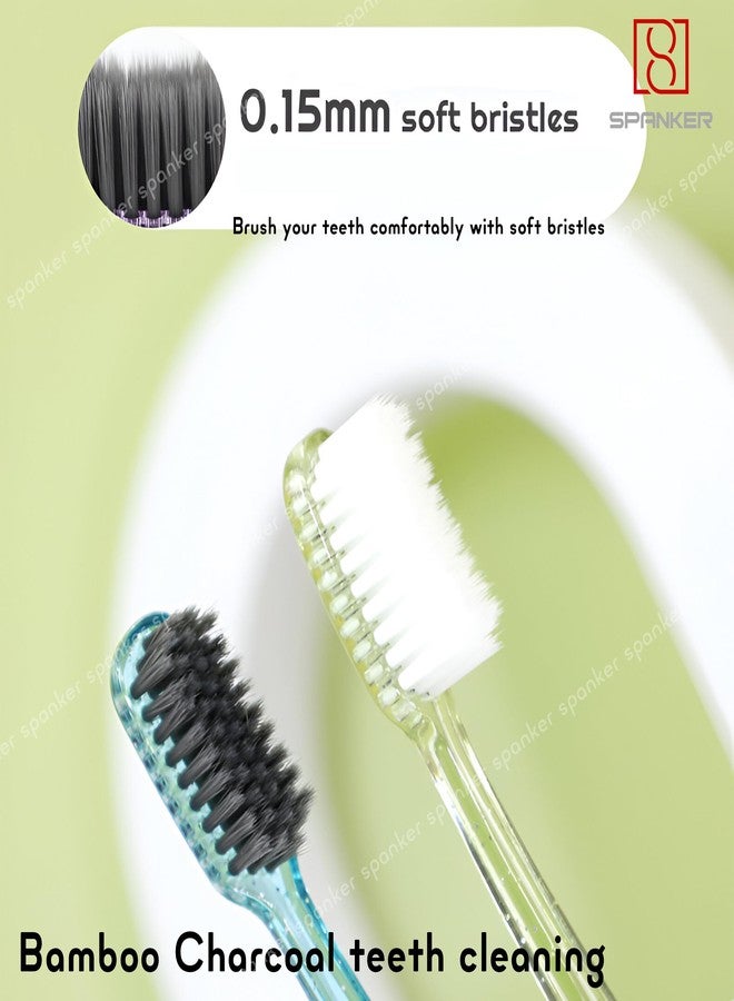 Spanker Pack of 4 Rounded Head 0.15mm Soft Bristle Toothbrush for Dextereous Cleaning Receding Gums for Good Cleaning Effect - Image 3